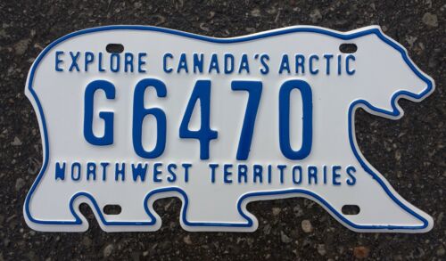 Authentic Mint Northwest Territories Government Polar Bear License Plate Canada