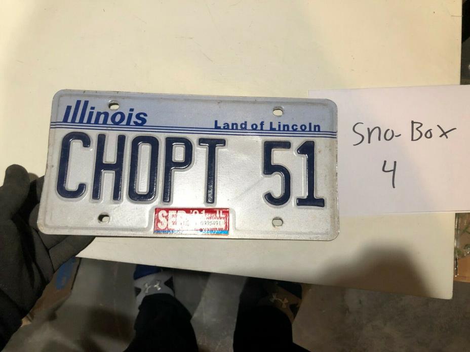 1991 Illinois License Plate Custom Chopt 51