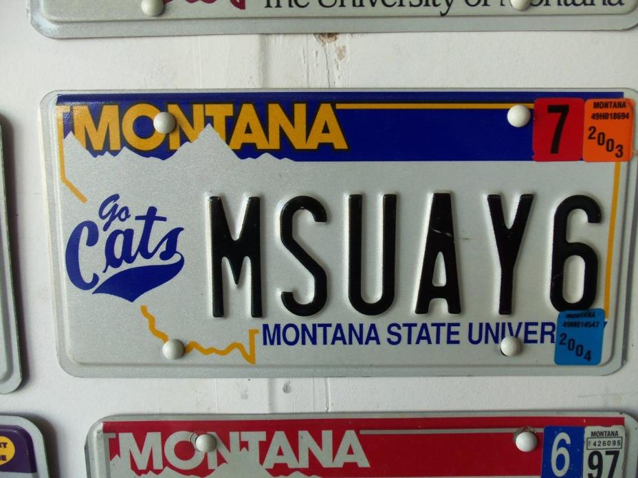 Montana License Plate    Montana State University