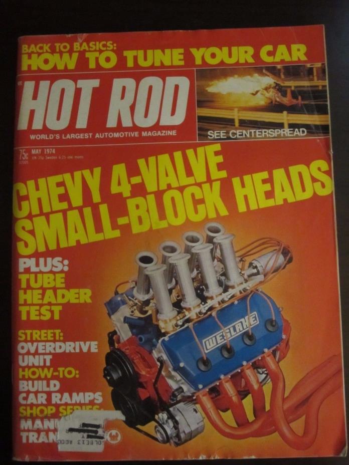 Vintage  HOT ROD Magazine - May 1974 - Pre owned - VG cond