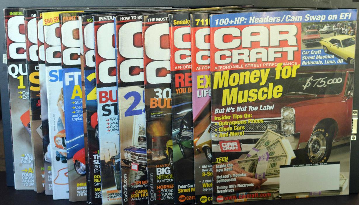 Car Craft Magazine - 13 issues Vintage Lot - 2004-2009 - EX Condition