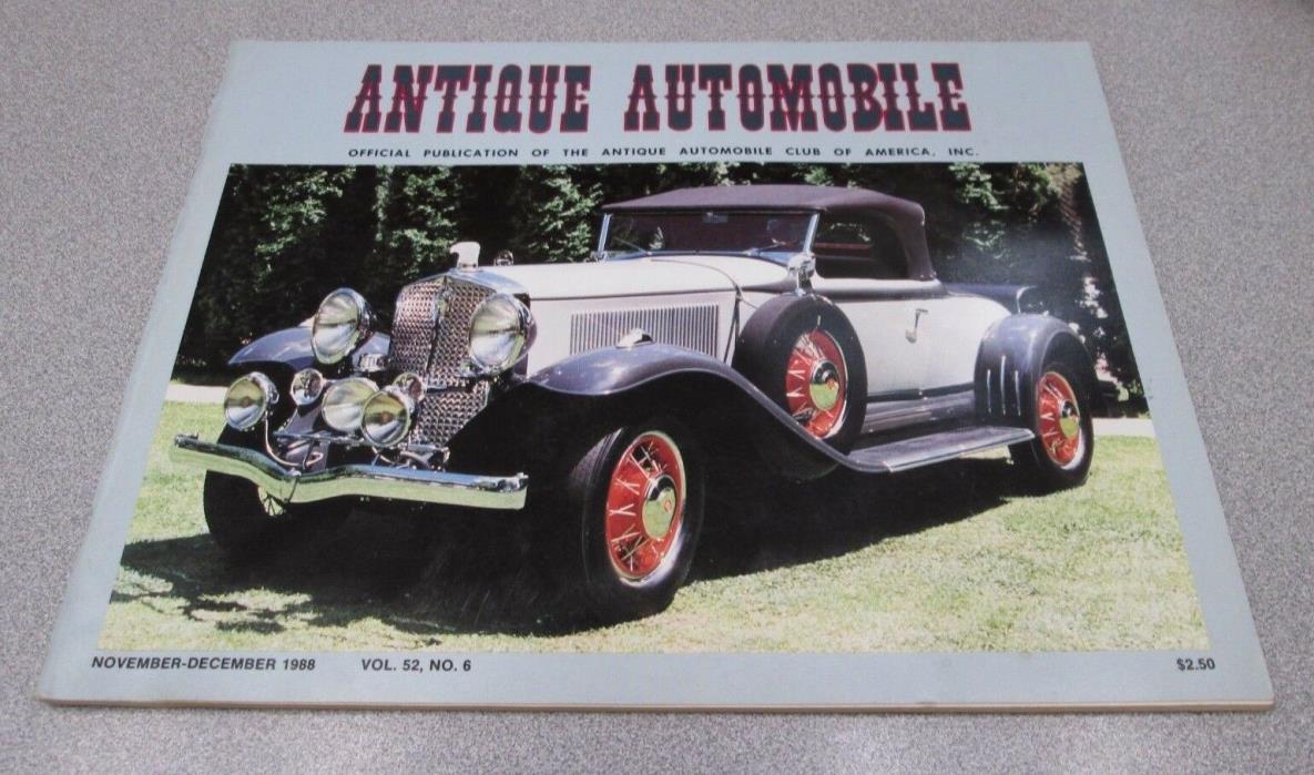 Antique Automobile, November-December 1988, Vol. 52, No. 6