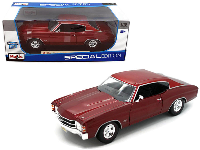 1971 Chevrolet Chevelle SS 454 Coupe Red 1/18 Diecast Model Car by Maisto