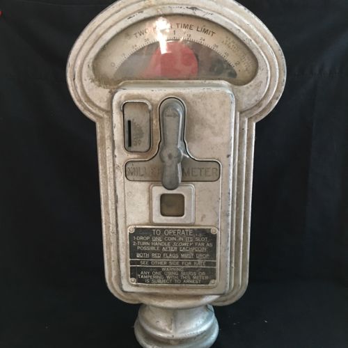 VTG 1940's Single Slot Pre Duncan Miller Parking Meter Art Deco Steampunk