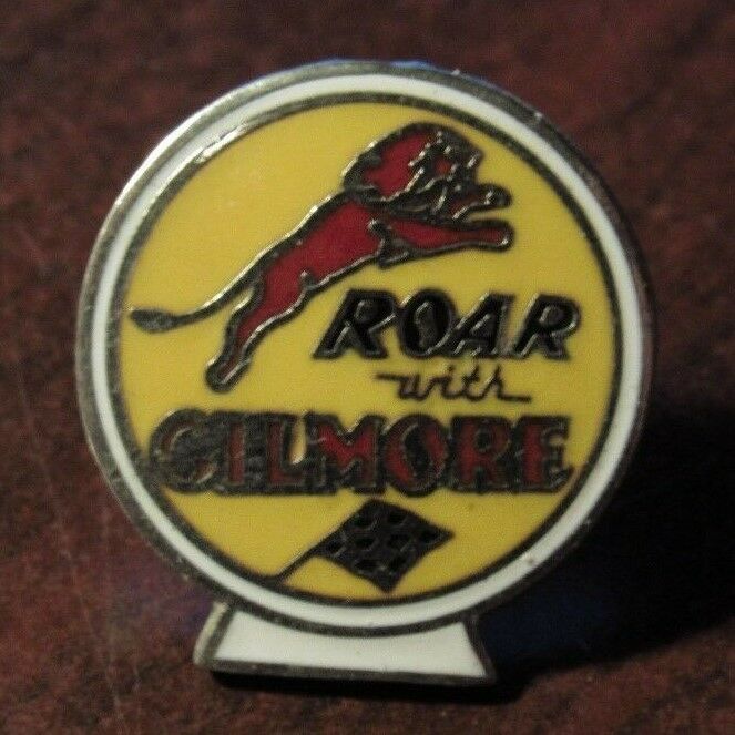 Vintage Roar with Gilmore Gasoline Car Hat Lapel Pin
