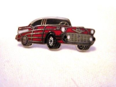 1957  CHEVROLET RED   CAR  CHEVY  HAT PIN ,LAPEL PIN