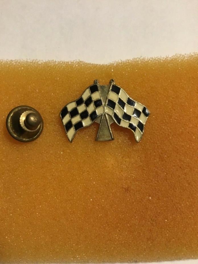 Checkered flags hat pin lapel pin