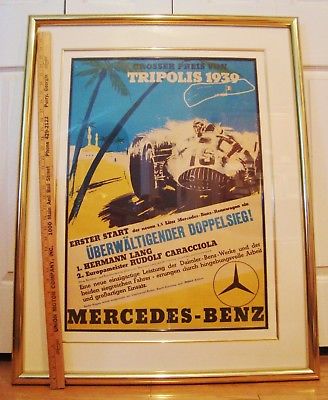 ORIGINAL 1939 GRAND PRIX OF TRIPOLI RACE POSTER 30