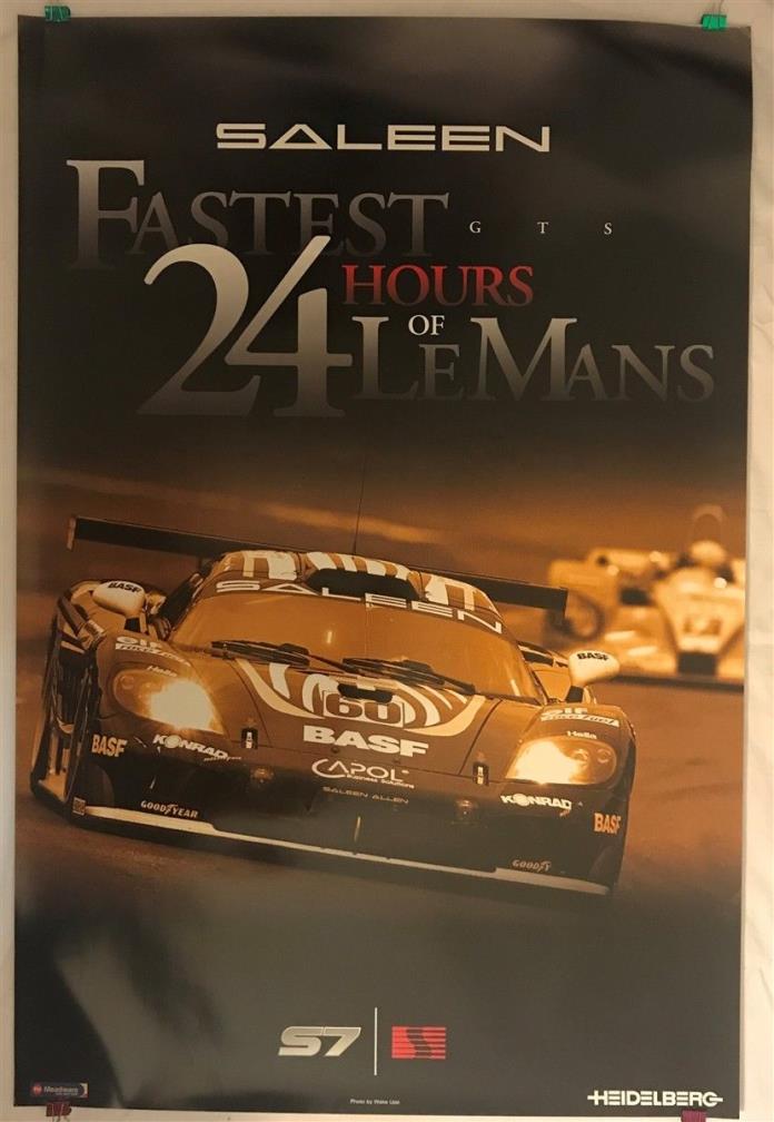 Saleen S7 Fastest GTS 24 Hours Of LeMans 36 X 24 Poster
