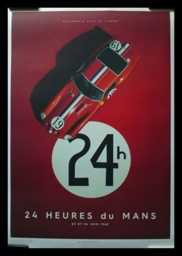 1962 Le Mans 24 Hours FERRARI 250 GTO XL Fine Art Print Poster S/N SOLD OUT OOP
