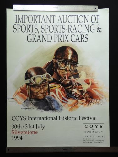 Coys Auction Poster 1994 International Historic Festival Silverstone FERRARI