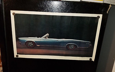 1967 PONTIAC THE GREAT ONE GTO CONVERTIBLE QUADRA 400 DEALER POSTER ''24X13 3/4'