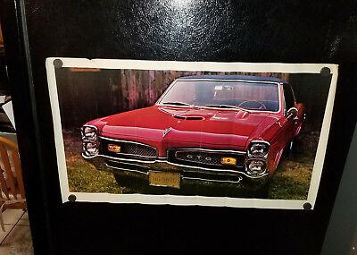 1967 PONTIAC THE GREAT ONE GTO HARD TOP COUPE TACOMETER DEALER POSTER 24X13 3/4