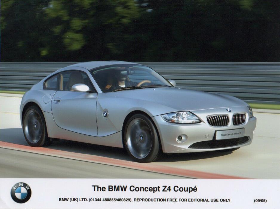 BMW Z4 Coupe Concept Period Press Photograph - 2005