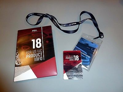 2018 FCA Fiat Chysler Automobiles USB Press kit with lanyard - Nice!  (red)