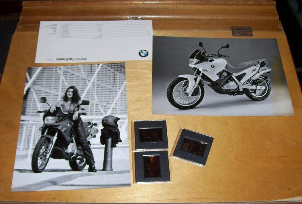 BMW F 650 FUNDURO MOTORCYCLE PRESS PHOTOGRAPHS (2) & COLOUR SLIDES (3)