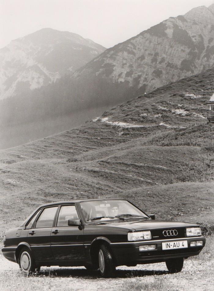 Audi 90 Quattro 4-Door (B2) Large Format Period Press Photograph - 1984