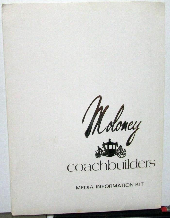 1984 Moloney Coachbuilders Press Kit Media Release Custom Limo Lincoln Cadillac