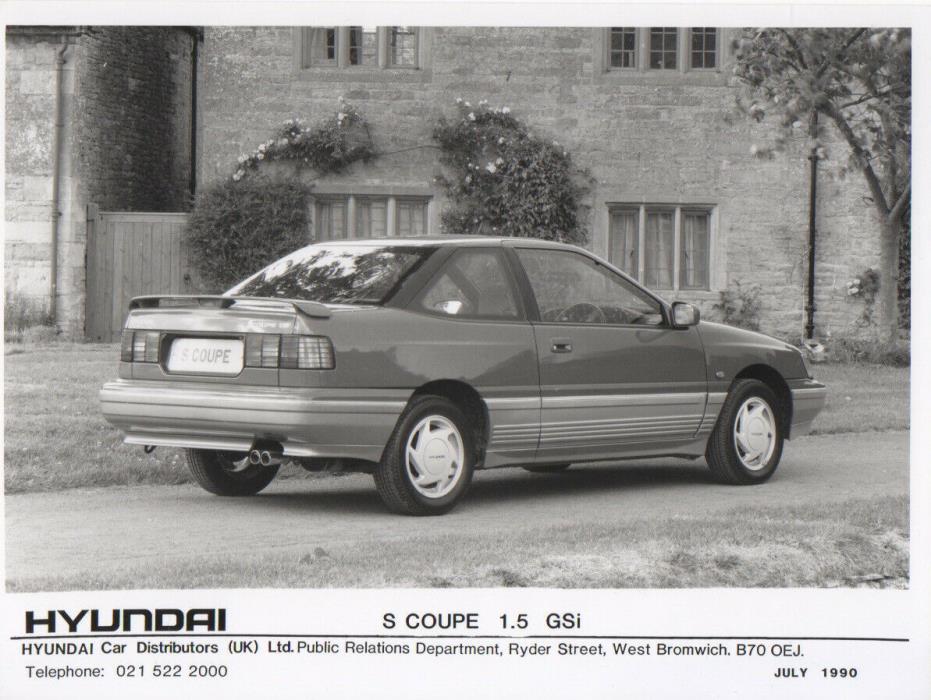 Hyundai S Coupe 1.5 GSi Period Press Photograph
