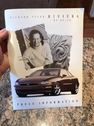 1995 Buick Richard Tyler Buick Riviera Press Kit Media Release Original Rare GM