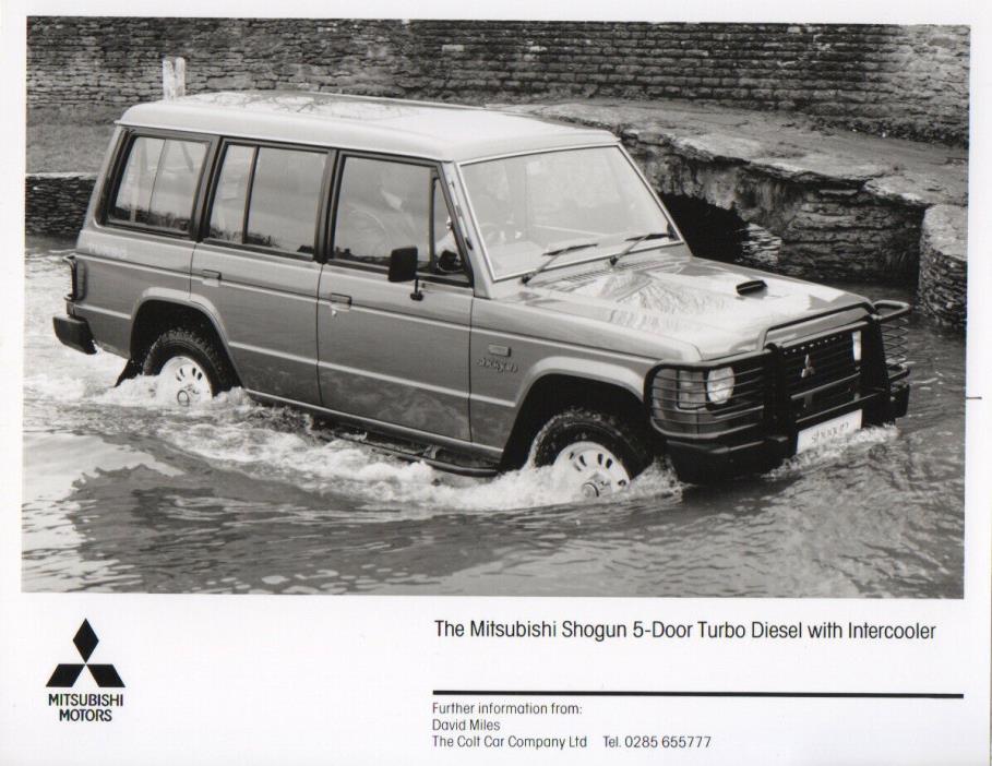 Mitsubishi Shogun 5-Door Turbo Diesel Intercooler Mk1 Period Press Photograph