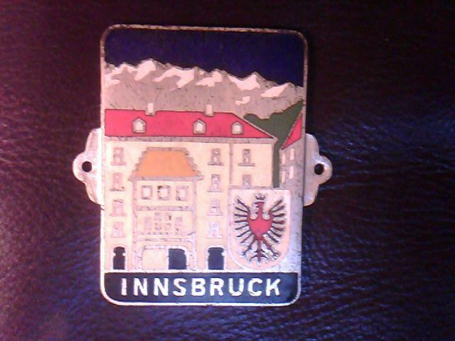 Vintage Innsbruck  Car plaque