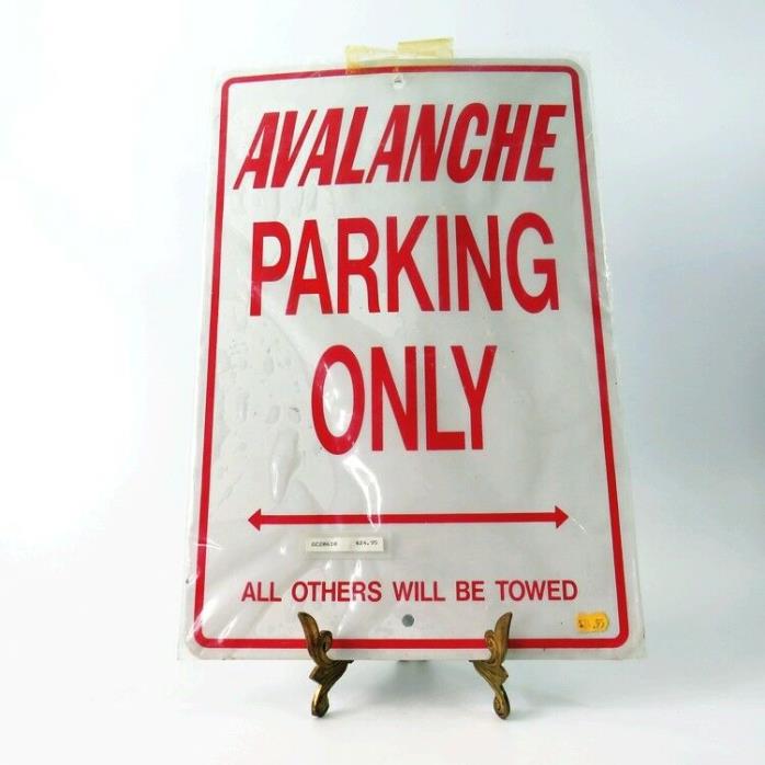 General Motors Steel NOS Avalanche Parking Only Sign GM Licensed Product