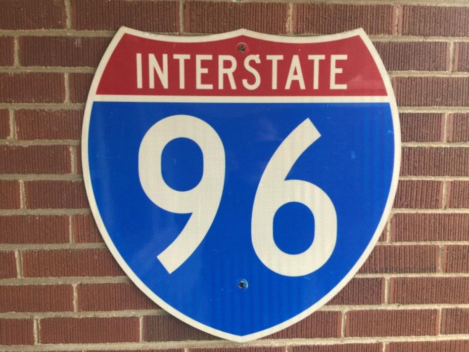I-96 INTERSTATE Highway Freeway Shield Badge Road Sign Street Michigan Lansing