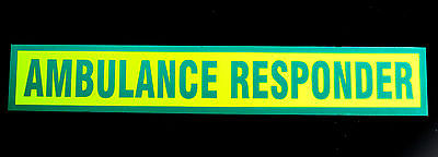 Ambulance Responder Green Reflective Magnetic Sign