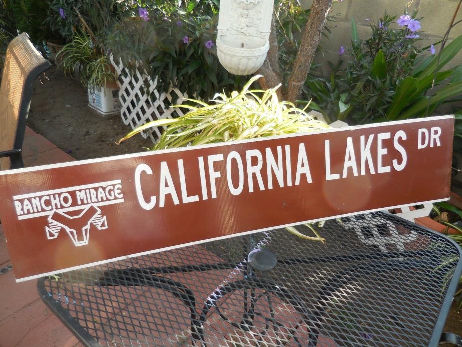 Vintage Authentic  Aluminum Double Sided Street Sign CALIFORNIA LAKES DR 42