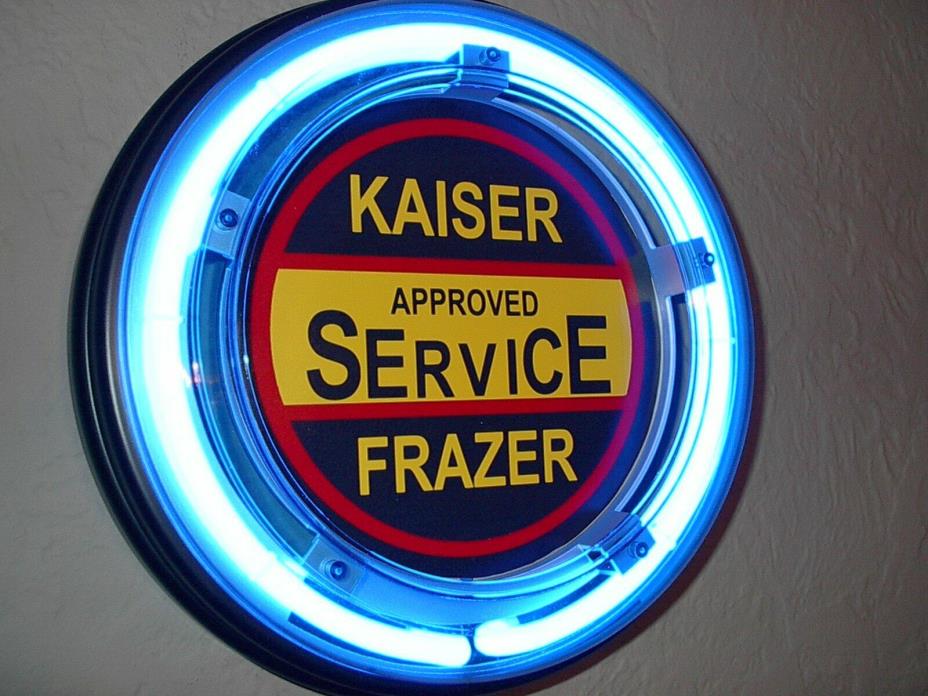 ***Kaiser Frazer Motors Auto Garage Advertising Man Cave Blue Neon Wall Sign
