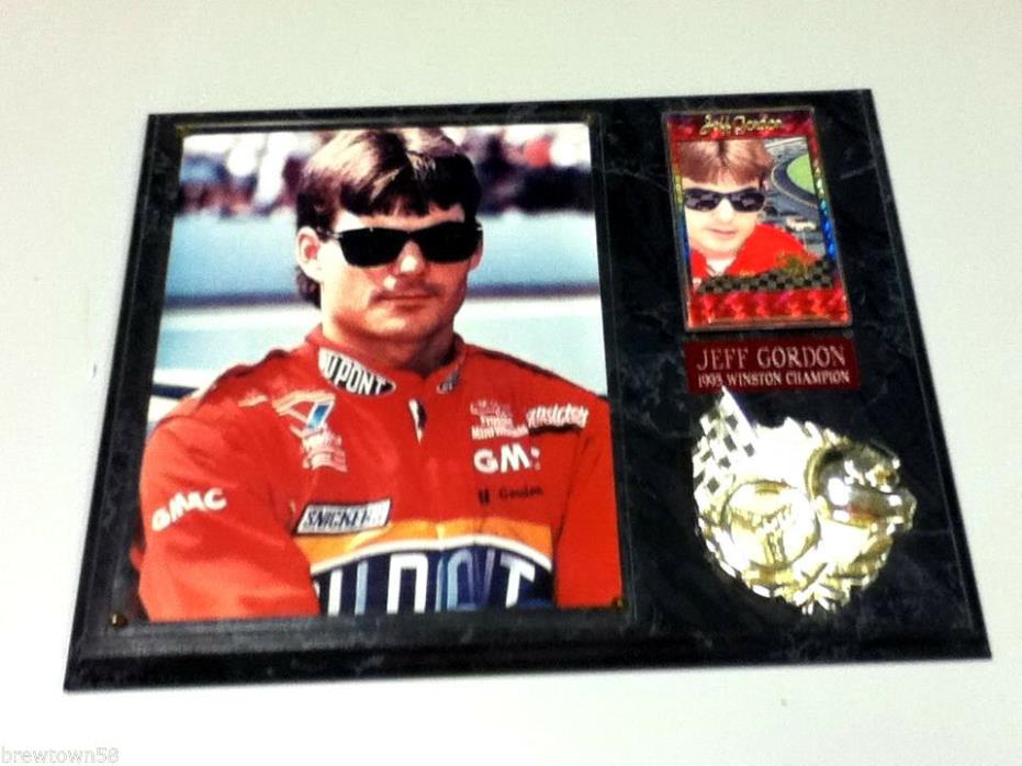 Jeff Gordon DuPont racing Winston Cup 95 Nascar card photo plaque race car IY8