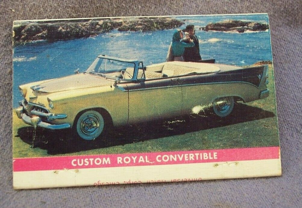 1956 DODGE CONVERTIBLE COLOR PHOTO MATCH BOOK EASTERN MOTORS HOULTON MAINE