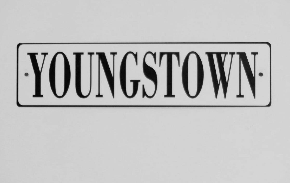 Youngstown Metal Street Sign. 2 Holes for Mounting. 12