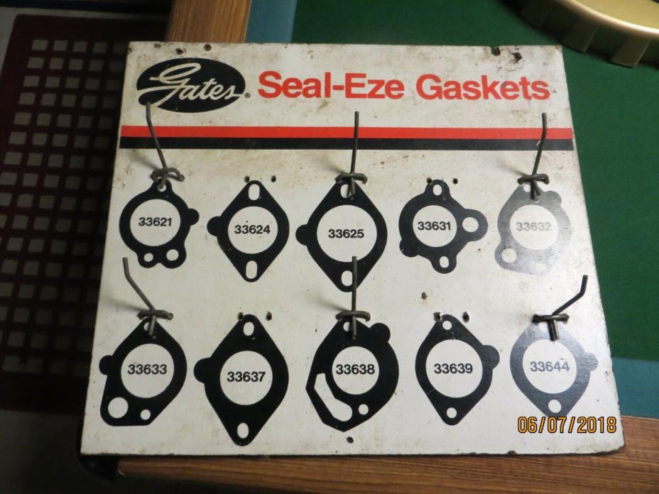Gates seal eze gaskets auto display rack fiber board wall hanger auto shop sign
