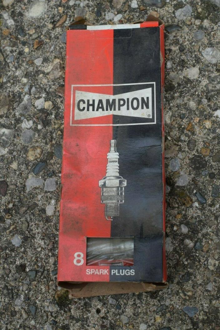 Vintage Champion Spark Plugs RBL-17Y6 8 Plugs New In Original Box NOS