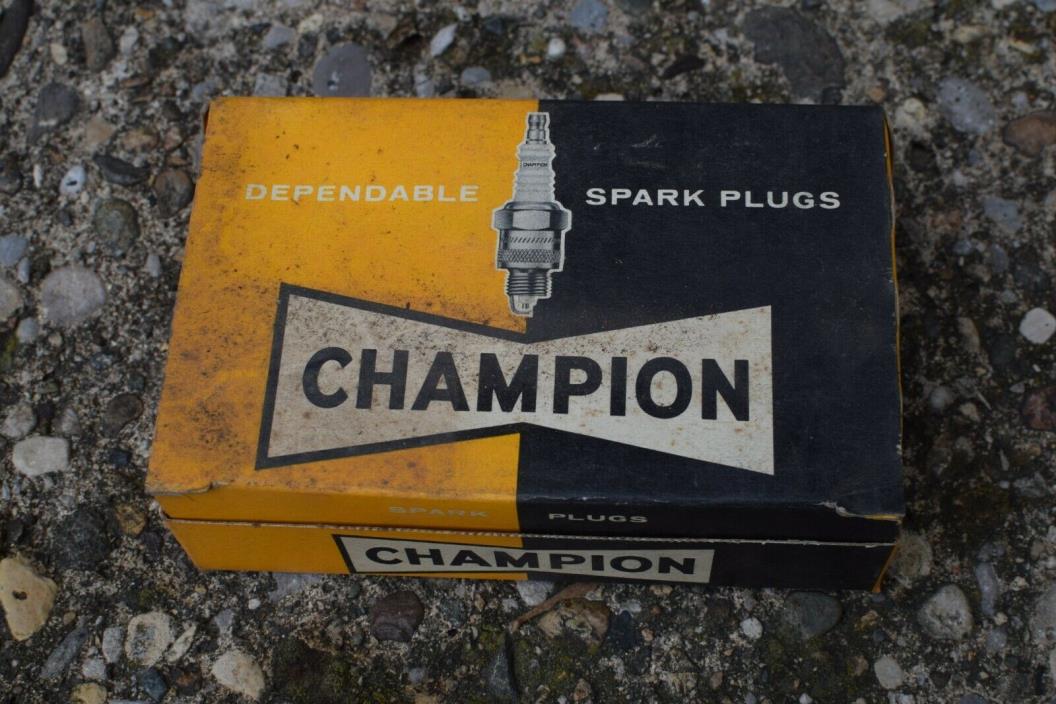 Vintage Champion Spark Plugs N-57 10 Plugs New In Original Box NOS