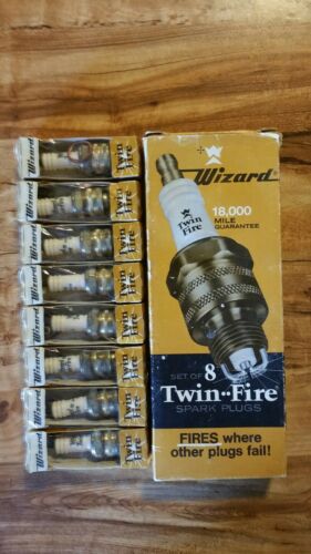BOX of 8 UNOPENED Wizard TWIN FIRE Spark Plugs L1099 57E Brand New SEALED