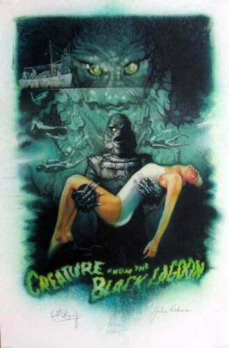 CREATURE FROM THE BLACK LAGOON le GICLEE print JULIE ADAMS-CHAPMAN-DREW with COA