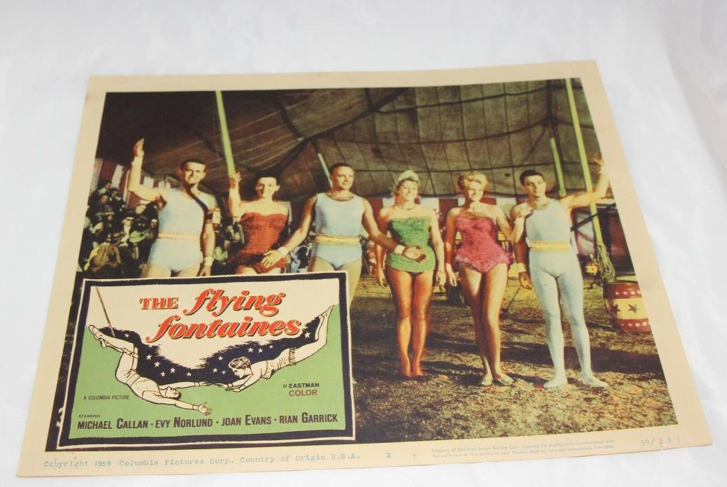 The flying fontaines Movie Lobby Card Cast In Line 1959
