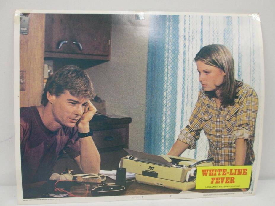 Vtg Original 1975 Lobby Card White Line Fever Slim Pickens Jan Michael Vincent 6