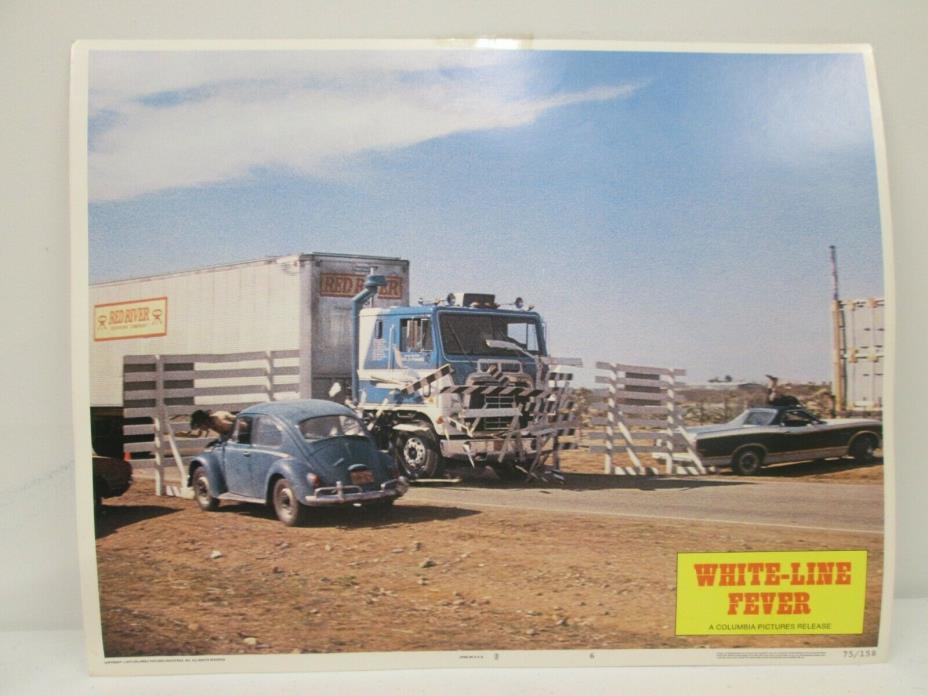 Vtg Original 1975 Lobby Card White Line Fever Slim Pickens Jan Michael Vincent 5