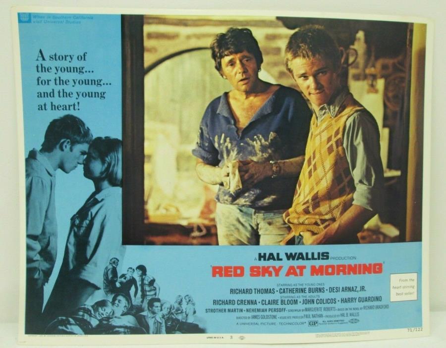 Vintage Red Sky at Morning Original 1971 Lobby Card Richard Thomas Crenna Arnaz