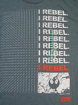 1507-Star Wars Brand Force for Change I Rebel T Shirt Gray SZ M NEW w/tags