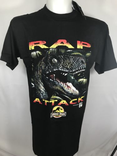 Jurassic Park Shirt 1993 NEW Fallen Kingdom  Raptor L Large World 2 Chris Pratt