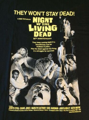 Night Of The LIVING DEAD T-Shirt XL Official Movie George Romero Zombie Classic