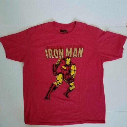 Marvel Iron Man Graphic Tee Shirt Red Size XL