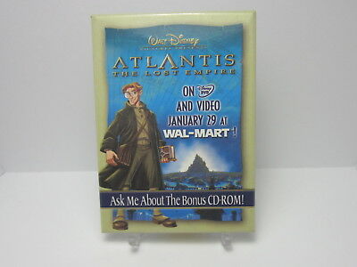 Walt Disney's Atlantis The Lost Emipre Movie Walmart Promo Pinback Pin
