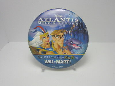 Disney's Atlantis Milo's Return Round Movie Promo Button Pin