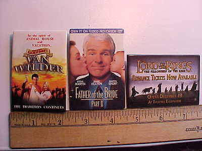 Van Wilder - Father of the Bride - Lord of the Rings MOVIE BUTTON  pinbacks